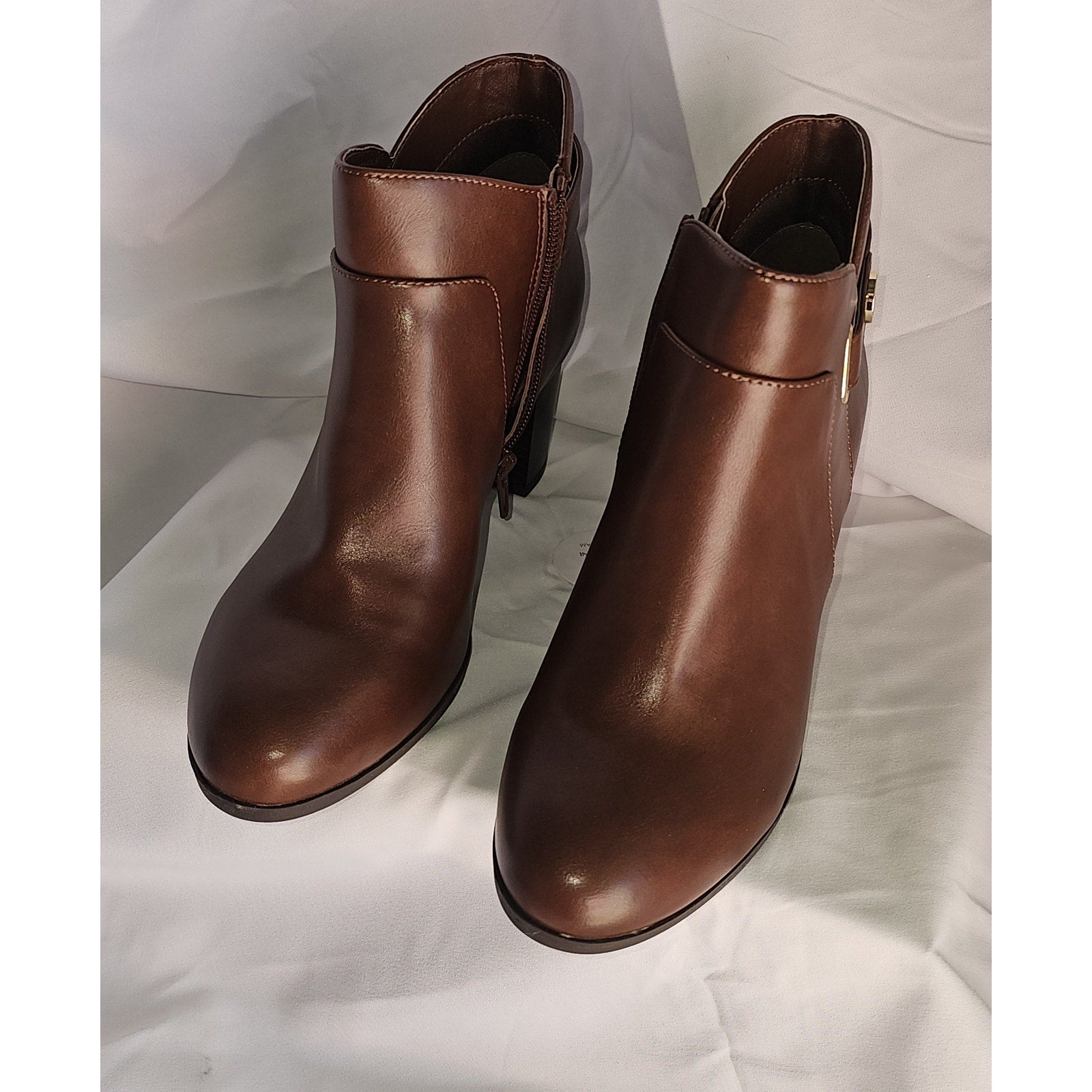 Giani Bernini Women's Trumann Memory Foam Block Heel Dress Booties - Cinnamon