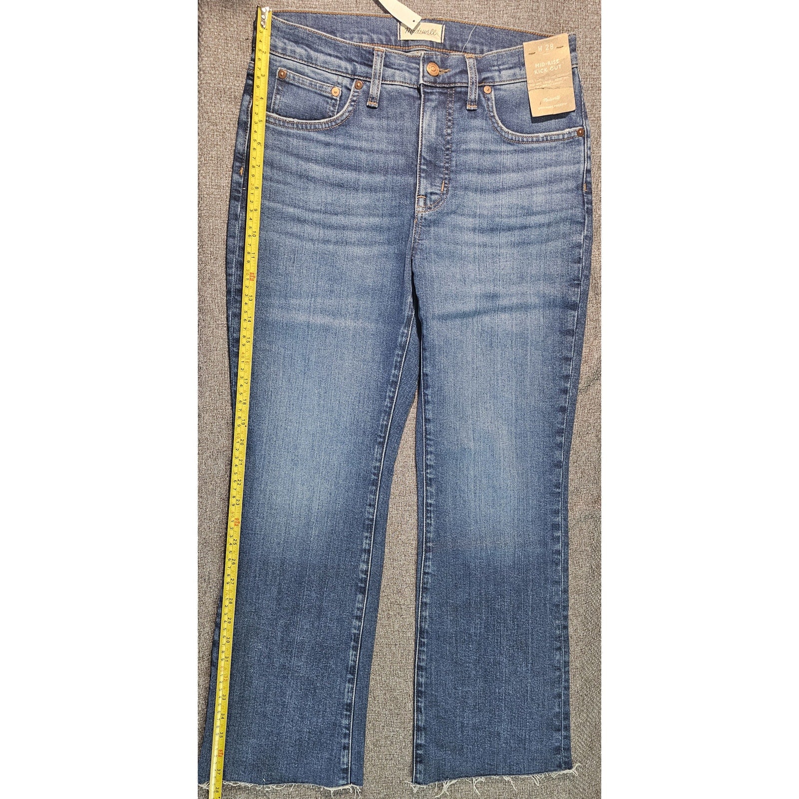 Women's Madewell Mid-Rise Kick Out Jeans w/ Raw Hem