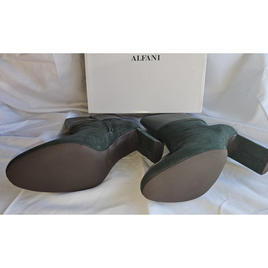 Alfani Women's Ajojo Fold-Over Cuffed Dress Booties - Pine