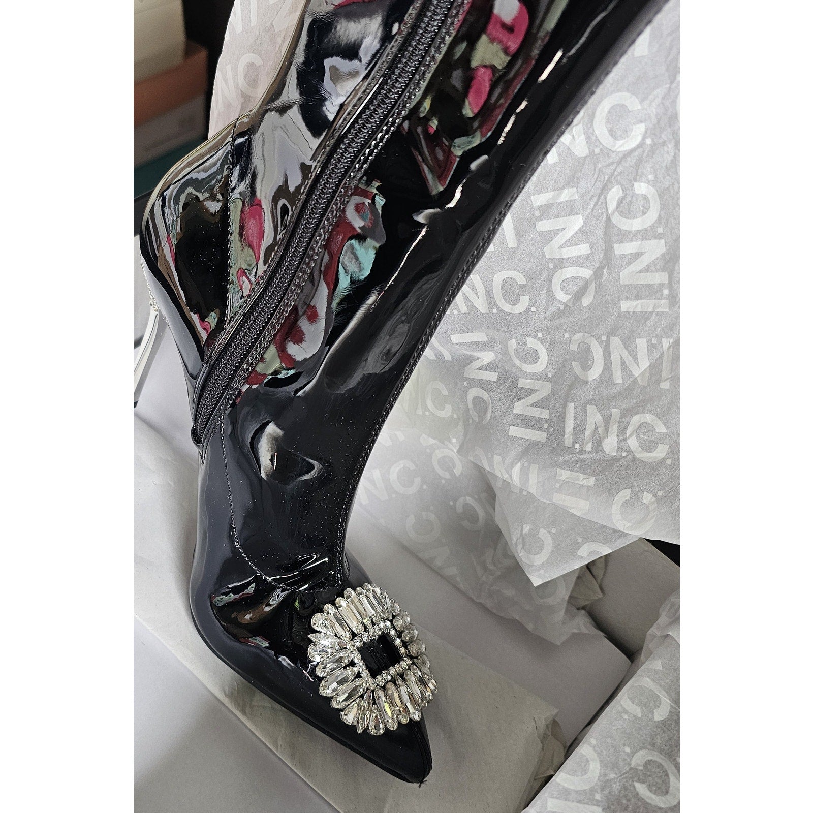 I.N.C. Romina Black Boots 6