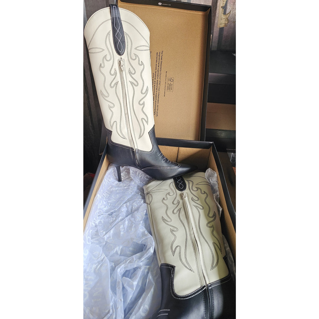 I.N.C Women's Hayleigh Mid-Heel Cowboy Boots 6m