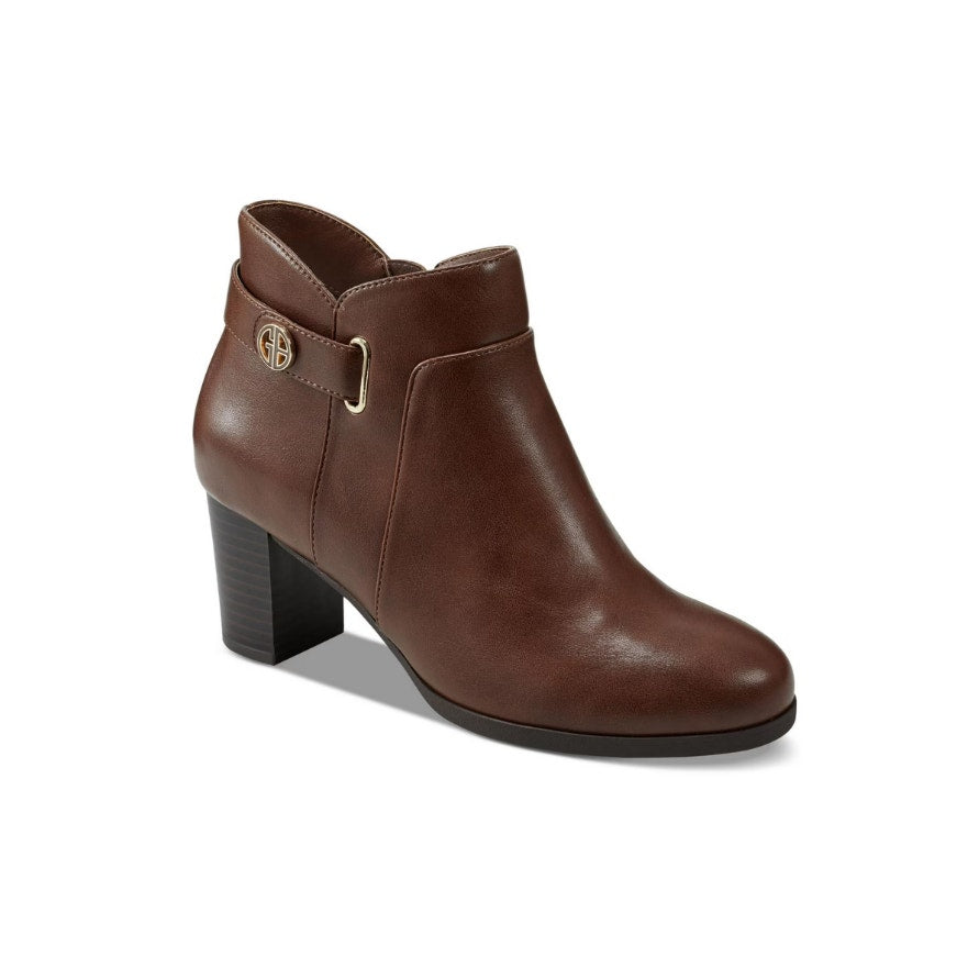 Giani Bernini Women's Artemyss Memory Foam Block Heel Dress Booties - Mocha