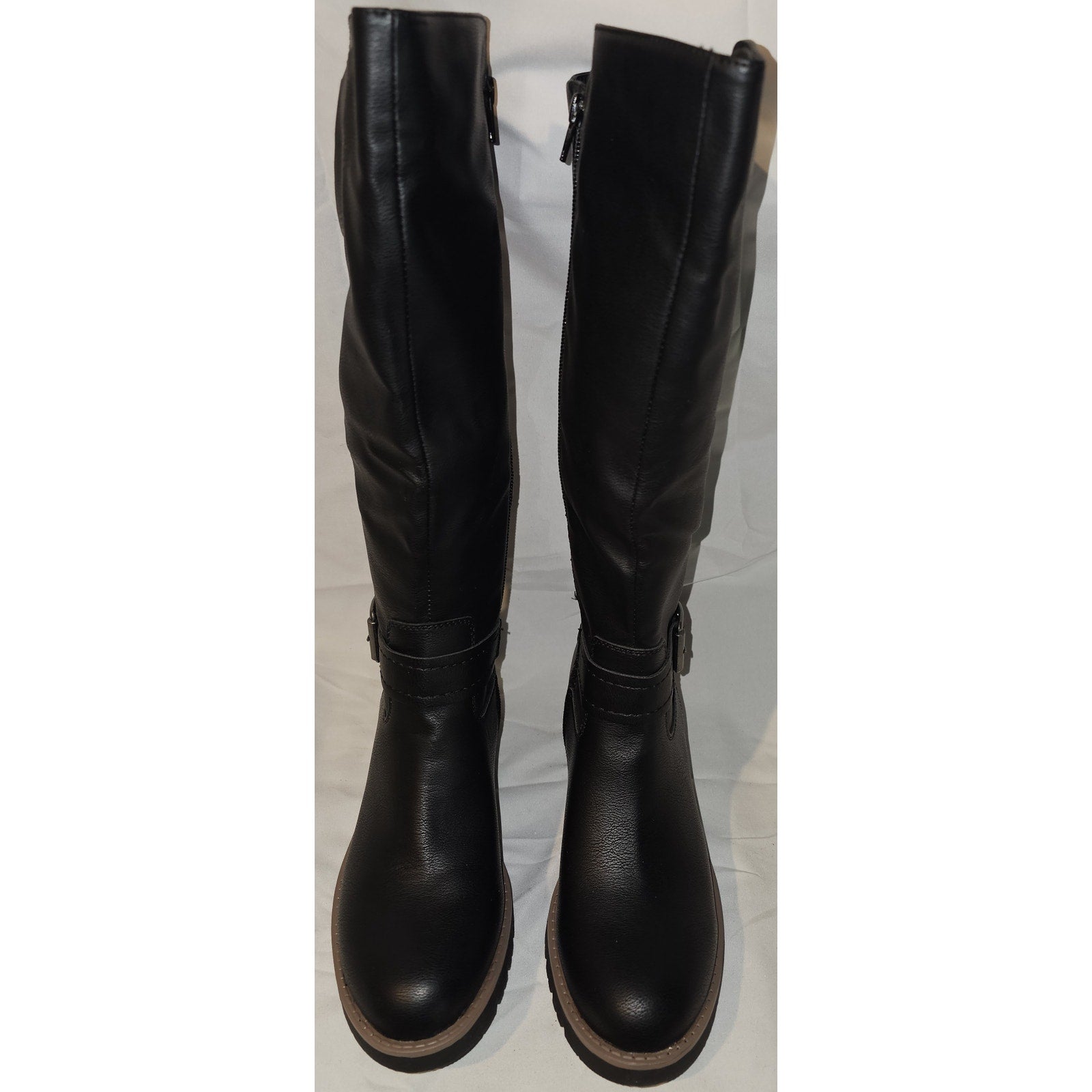 Sun + Stone Women's Blakelyy Buckled Riding Boots