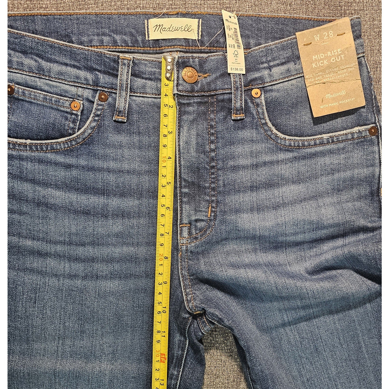 Women's Madewell Mid-Rise Kick Out Jeans w/ Raw Hem