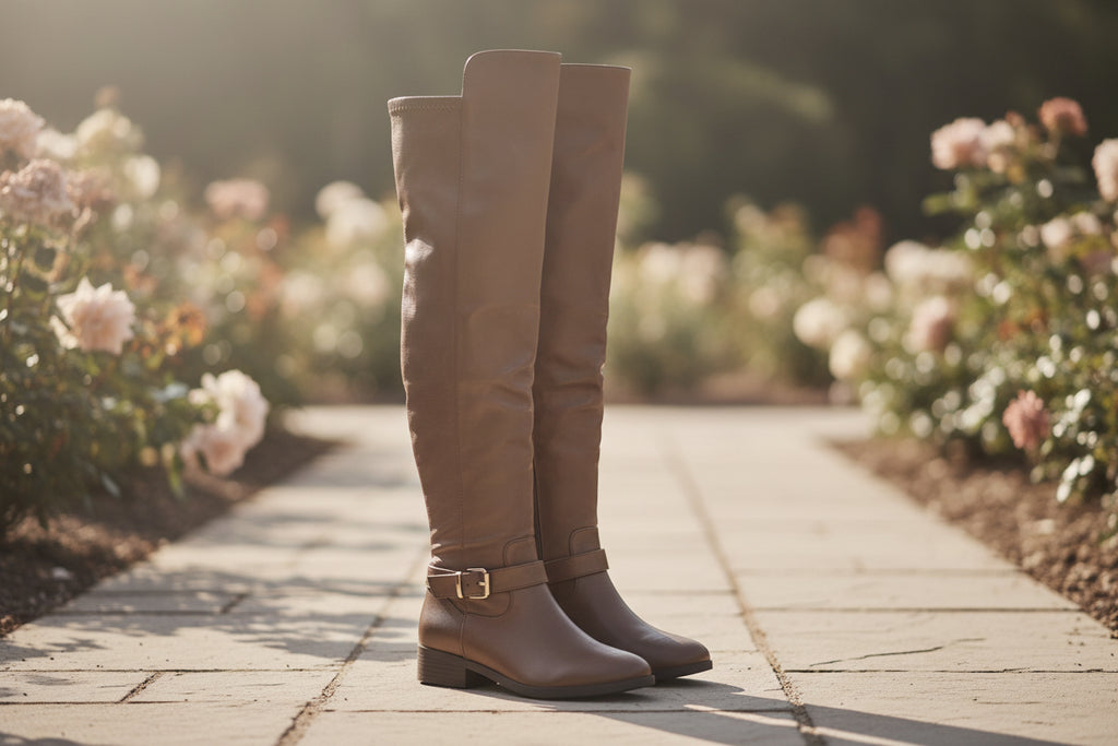 Women's Charlaa Buckled Over-The-Knee Wide-Calf Boots