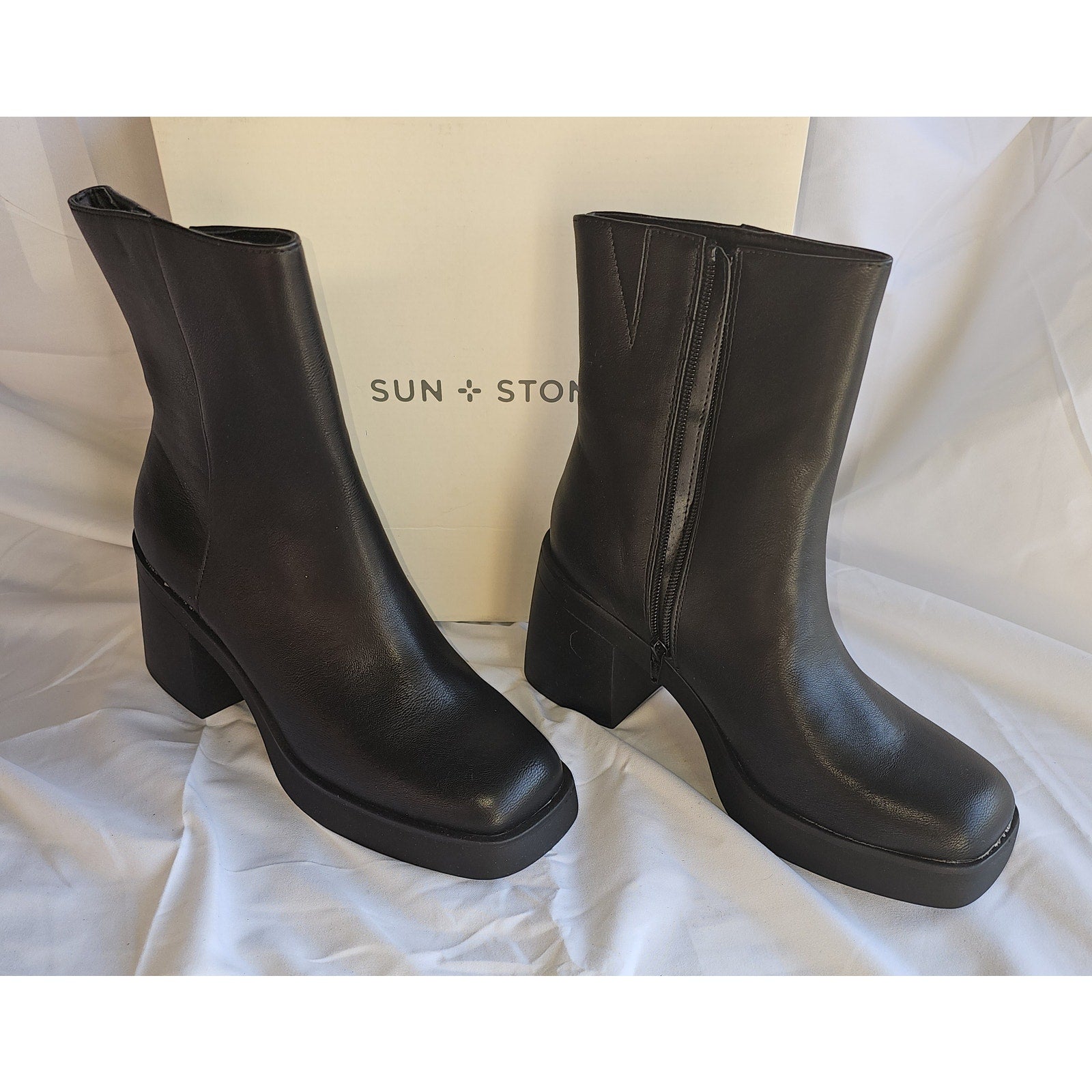 Sun + Stone Tiannaa Platform Booties