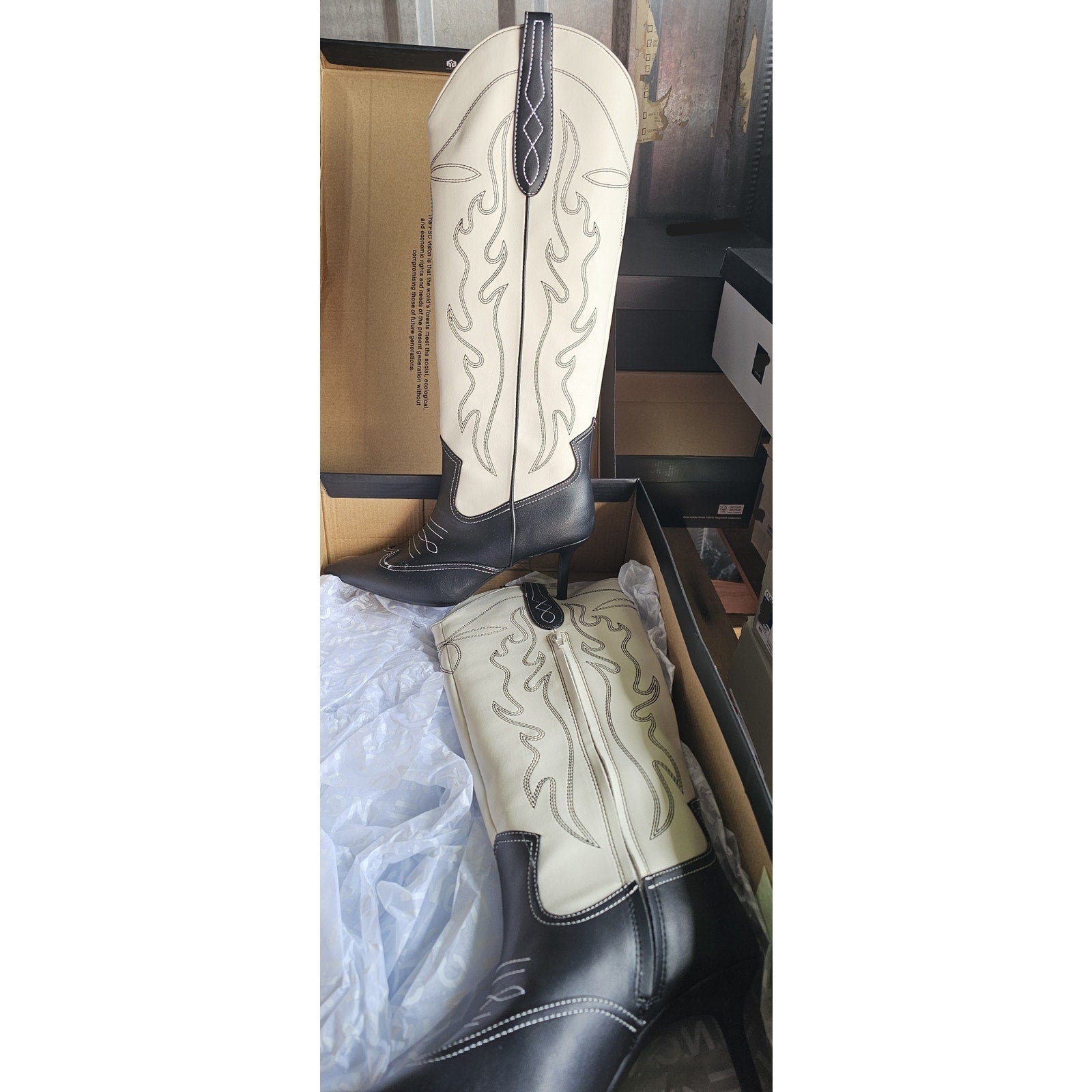 I.N.C Women's Hayleigh Mid-Heel Cowboy Boots 6m