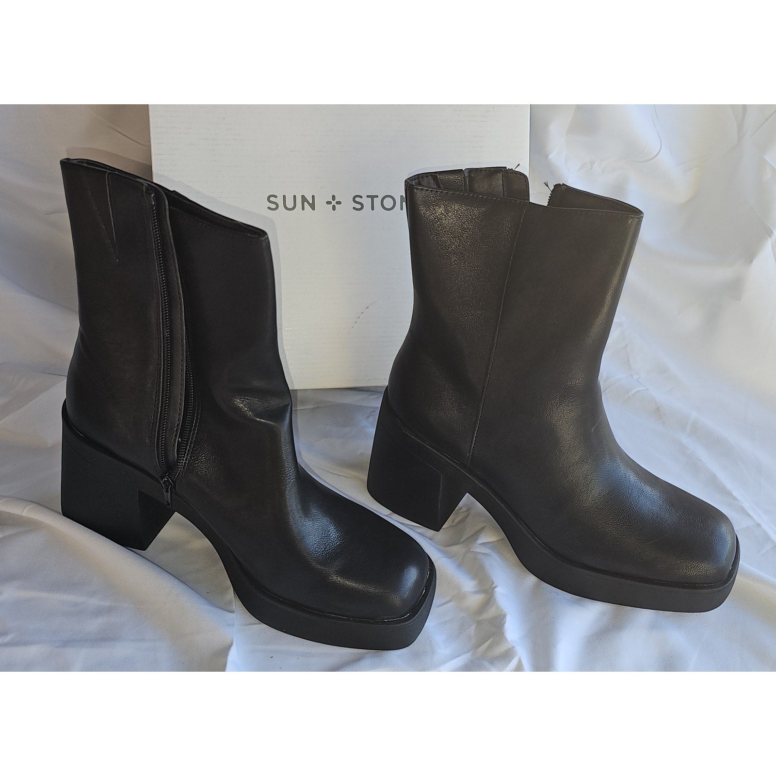 Sun + Stone Tiannaa Platform Booties