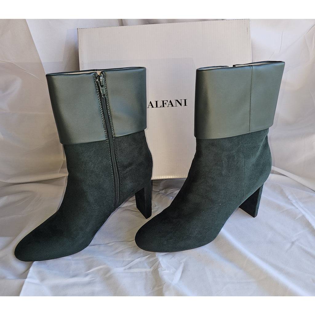 Alfani Women's Ajojo Fold-Over Cuffed Dress Booties - Pine