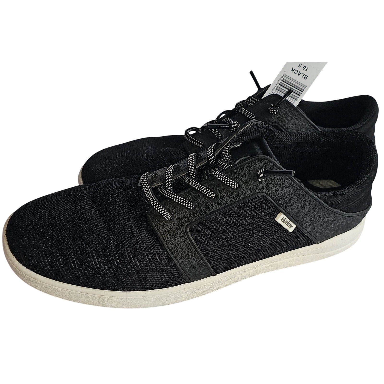 Hurley Men's Slip on Shoes Casual Sneakers Shoreline Lace Up - Black
