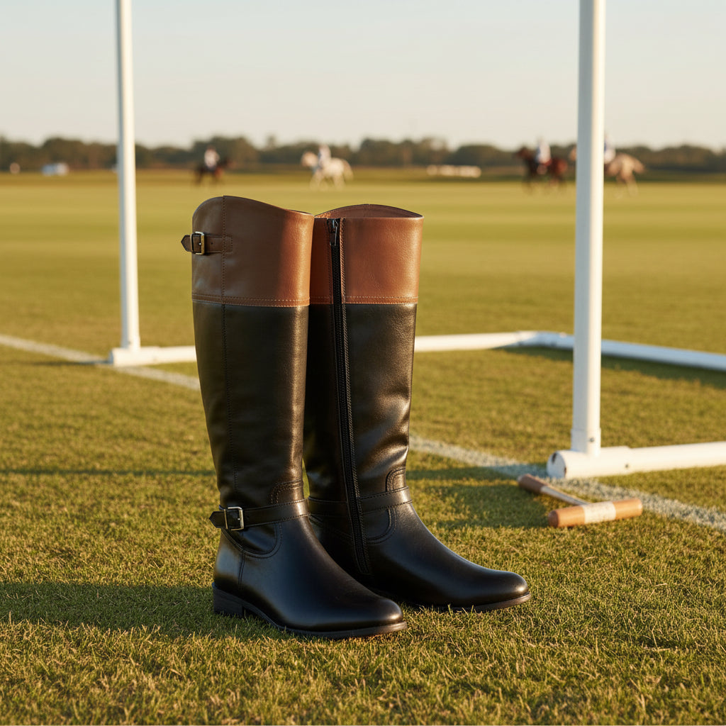 St. John's Bay Womens Danwood Block Heel Riding Boots