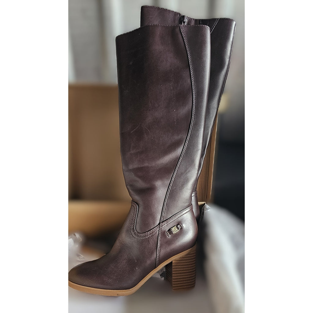 Giani Bernini Women's Odettee Memory Foam Block Heel Knee High Riding Boots 9.5
