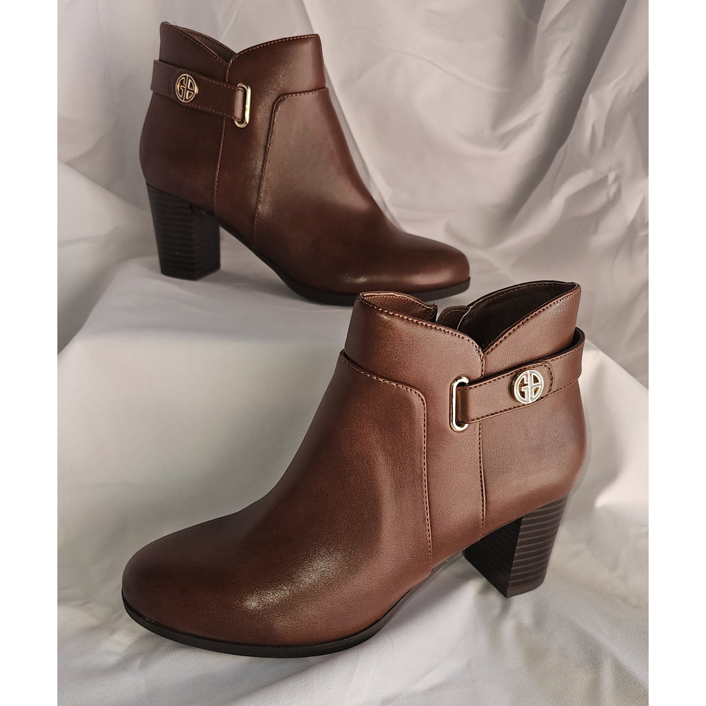 Giani Bernini Women's Trumann Memory Foam Block Heel Dress Booties - Cinnamon