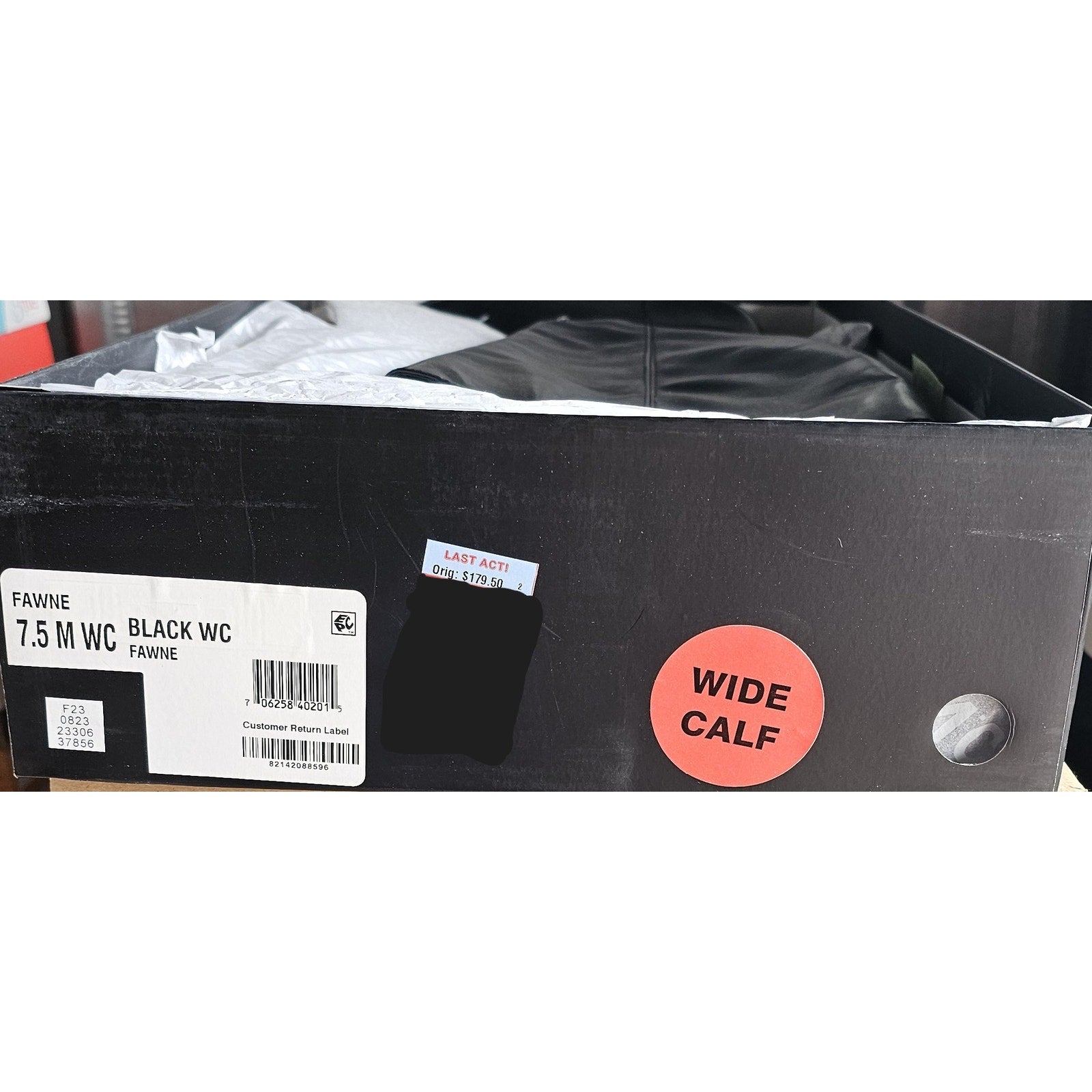 INC Fawne Wide-Calf Leather Knee High Boots 7.5