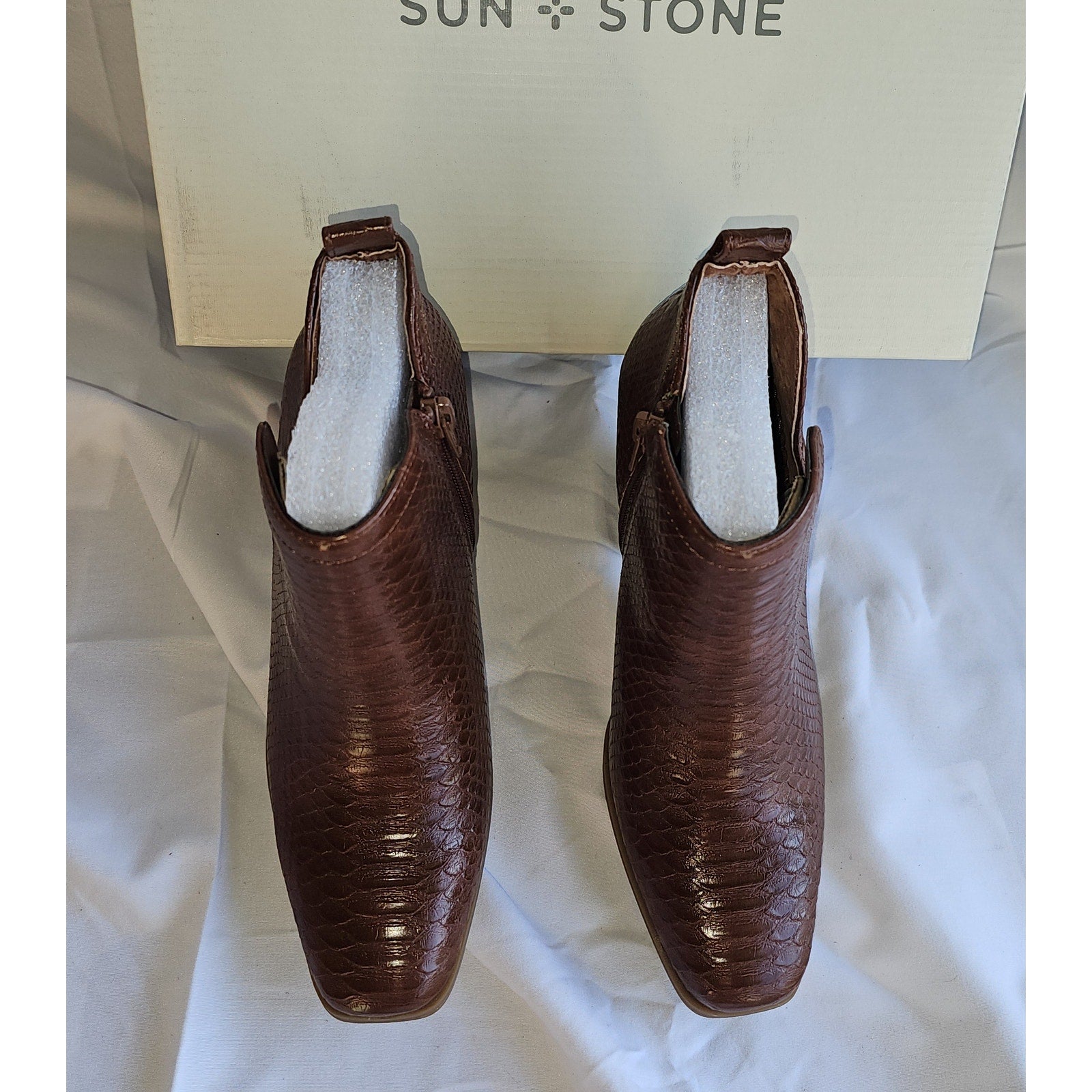 Sun + Stone Pollyy Walnut Dress Booties