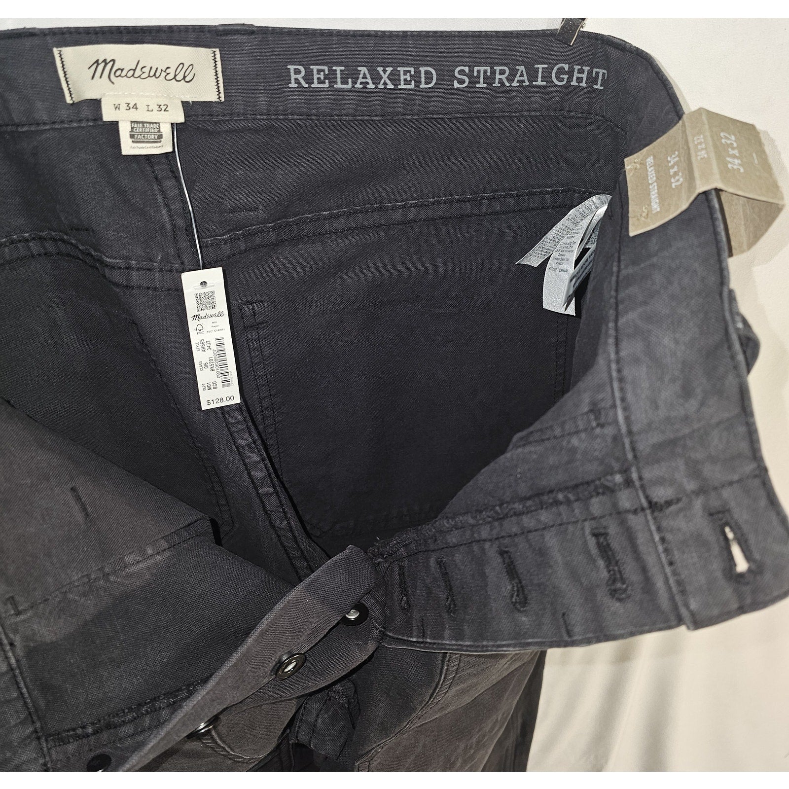 Relaxed Straight Workwear Pants, New With Tags