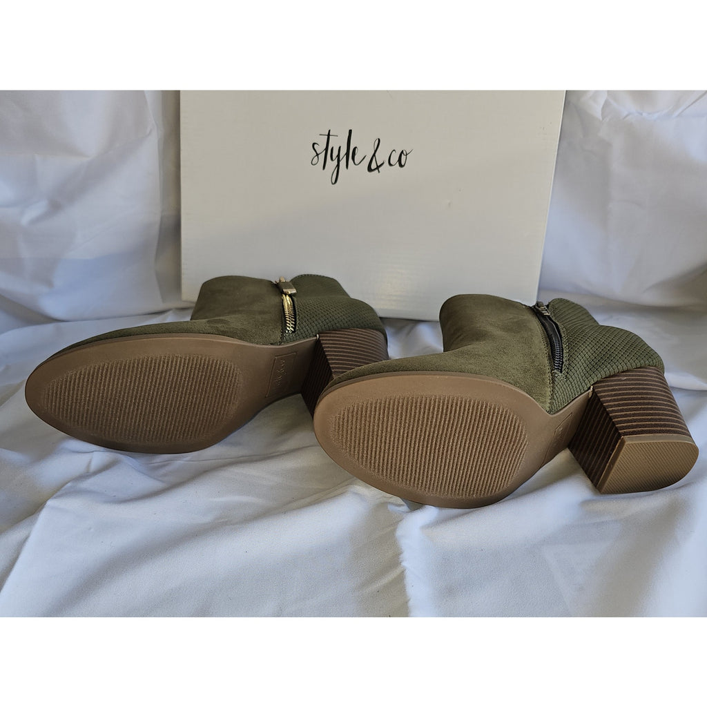 Style & Co Women's Masrinaa Ankle Booties - Olive