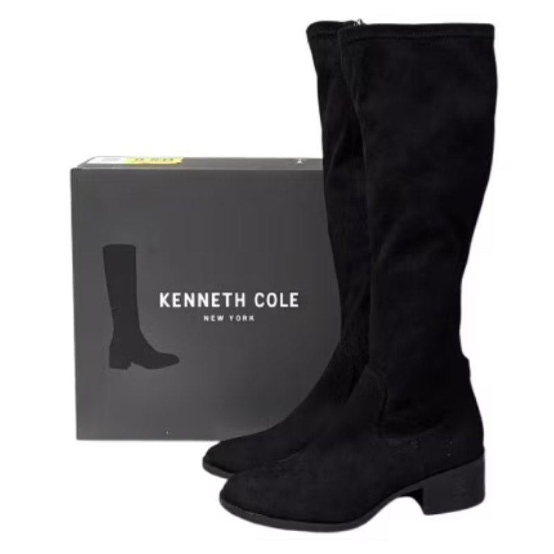 Kenneth Cole's Stanford Tall Boots for Women, Black Leather, Stylish & Versatile, New in Box