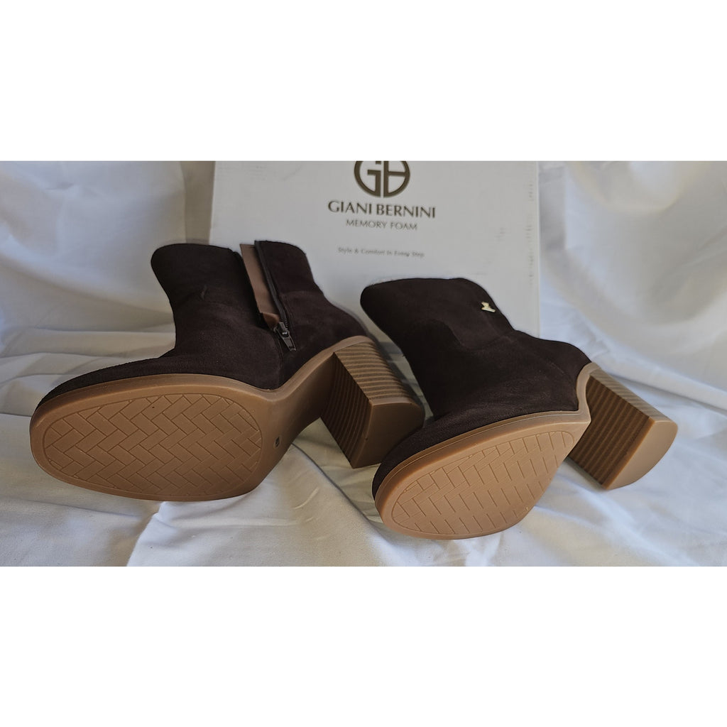 Giani Bernini Women's Olaa Memory Foam Block Heel Dress Booties - Cocoa