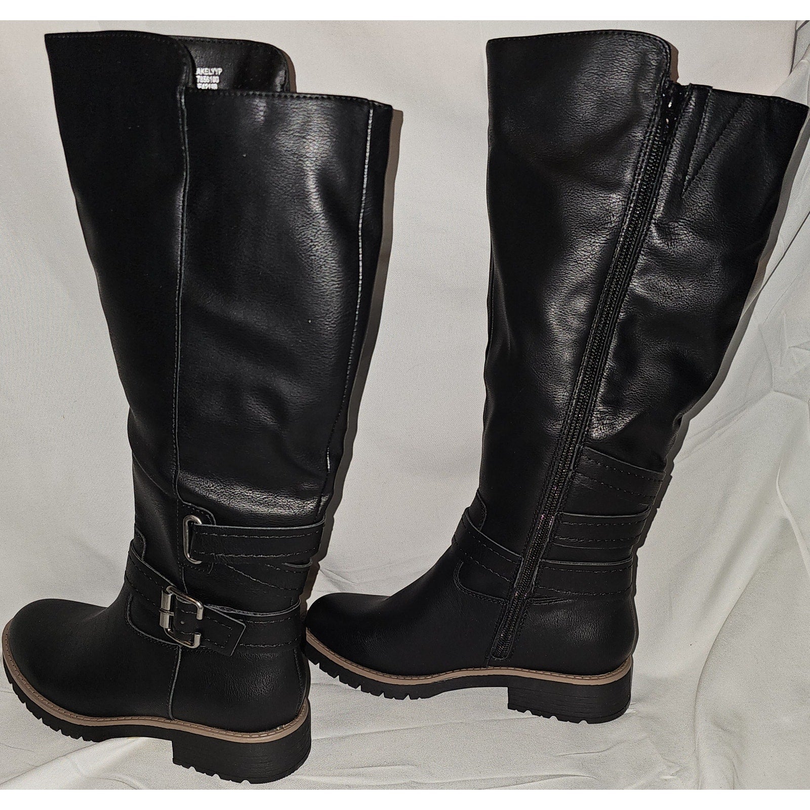 Sun + Stone Women's Blakelyy Buckled Riding Boots