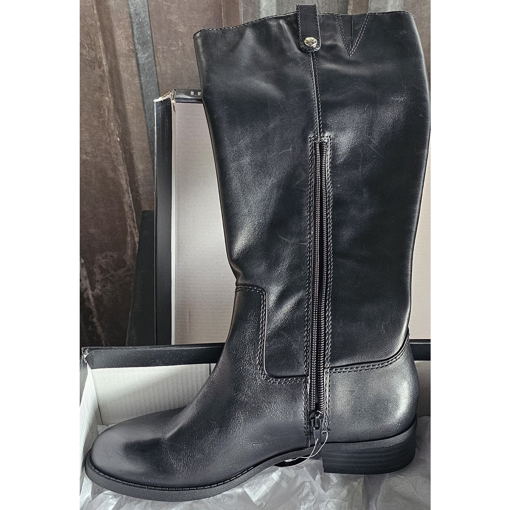 INC Fawne Wide-Calf Leather Knee High Boots 7.5