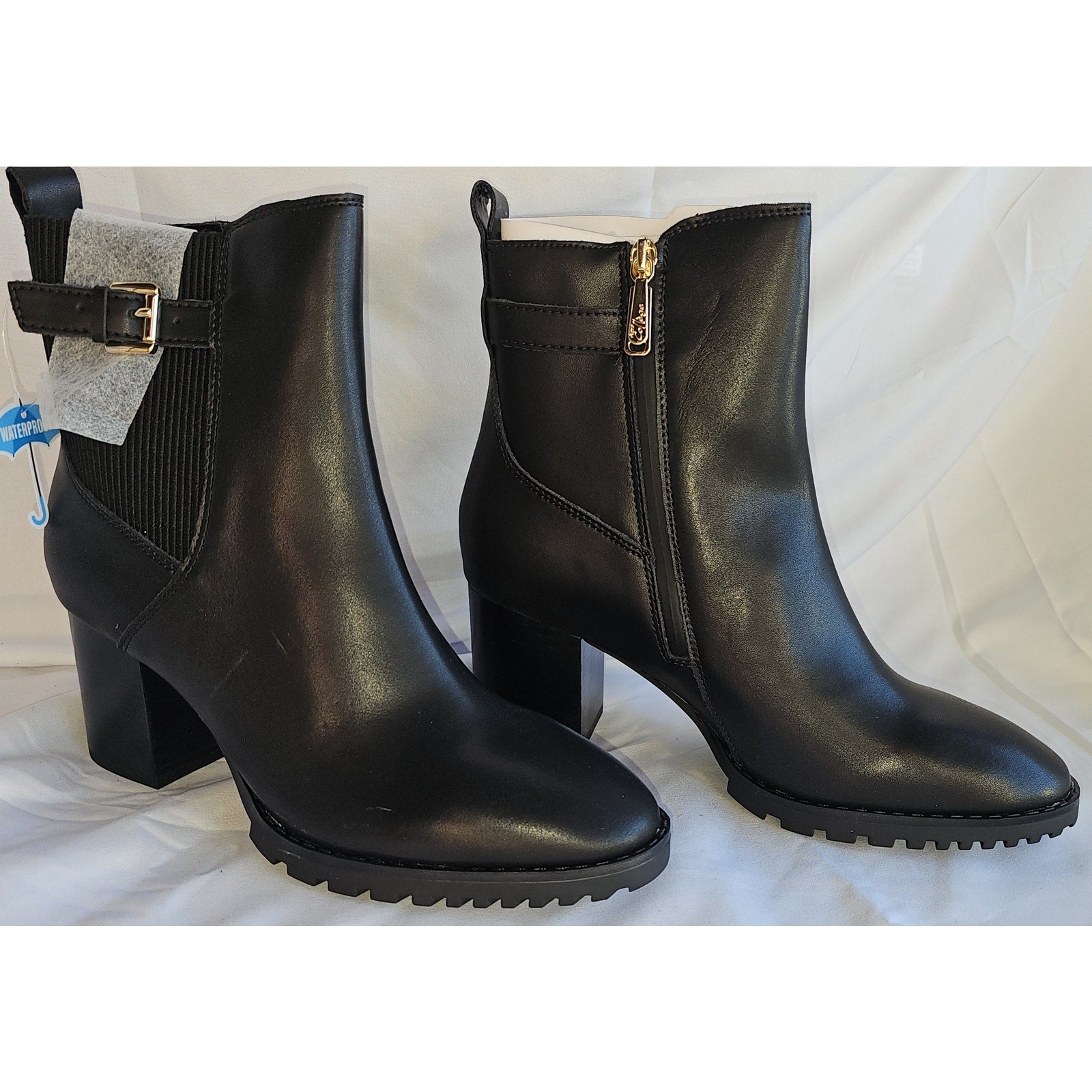 Aqua College Women's Waterproof Triston Buckled Dress Booties