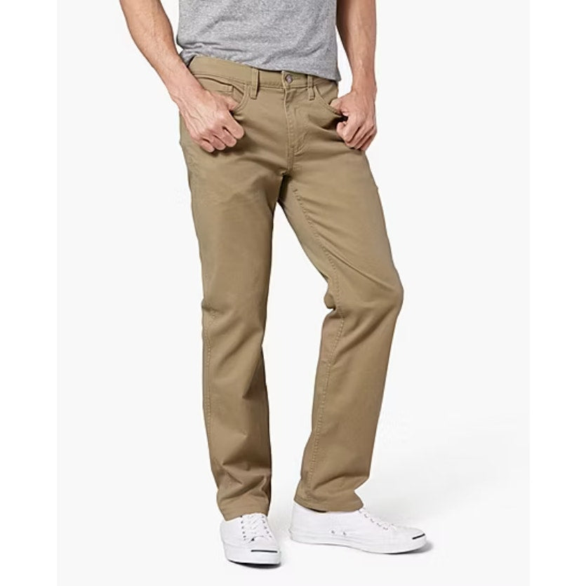 Dockers Jean Cut Khaki All Seasons Tech Mens Comfort Waistband Straight Fit Flat Front Pant