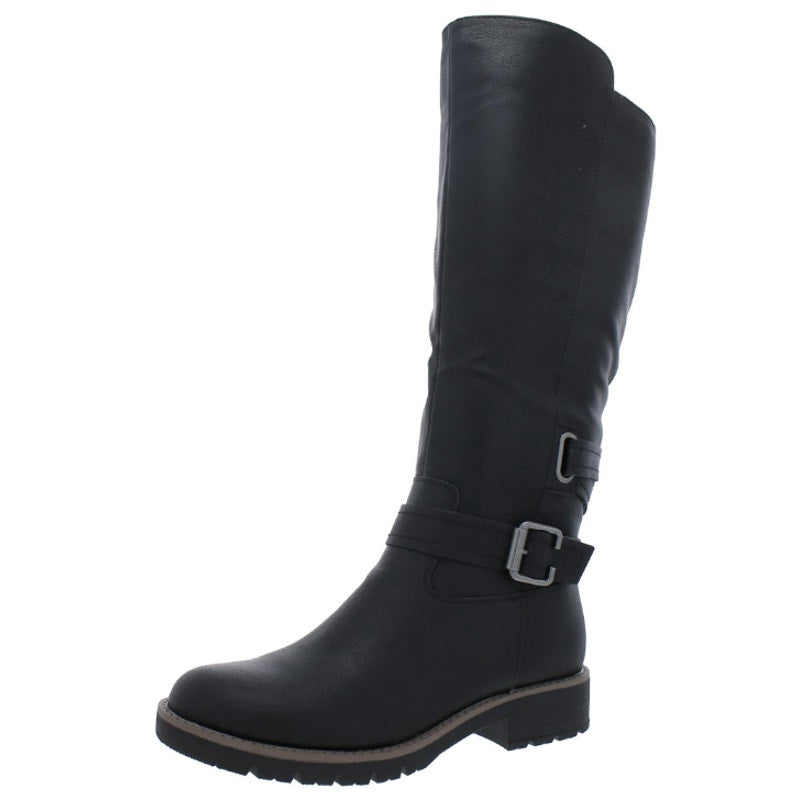 Sun + Stone Women's Blakelyy Buckled Riding Boots