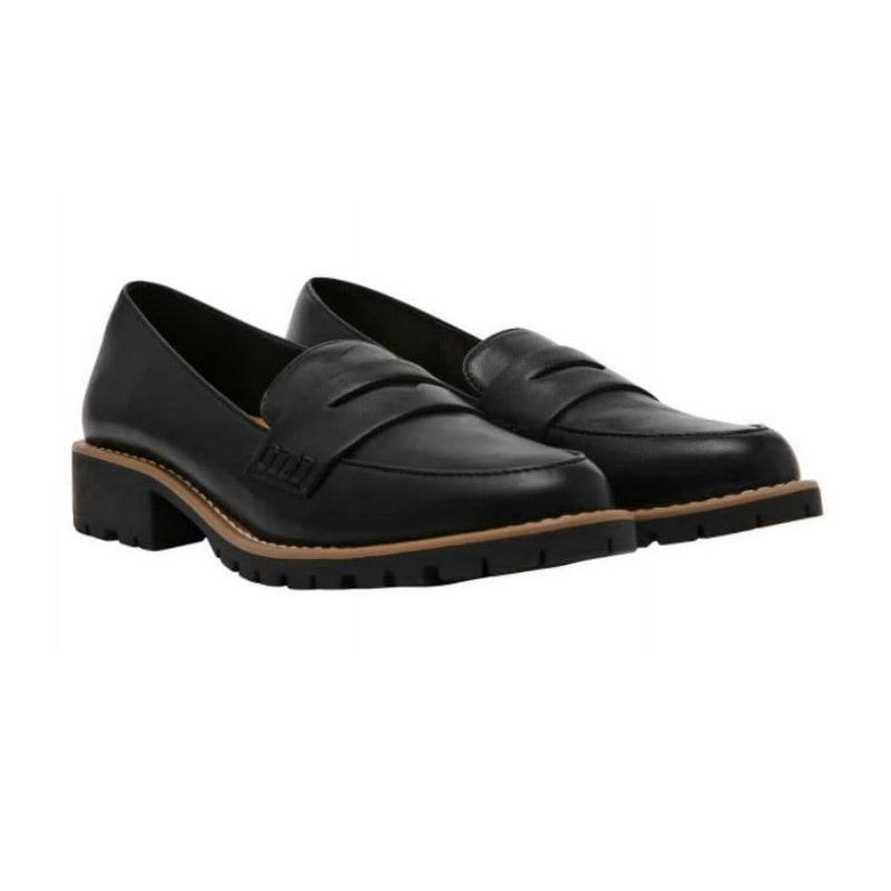 DV By Dolce Vita Lug Loafer Shoes for Women - Black Leather, Comfortable Slip-On Style, New in Box